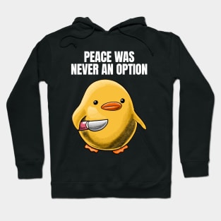 Duck with Knife Meme Hoodie